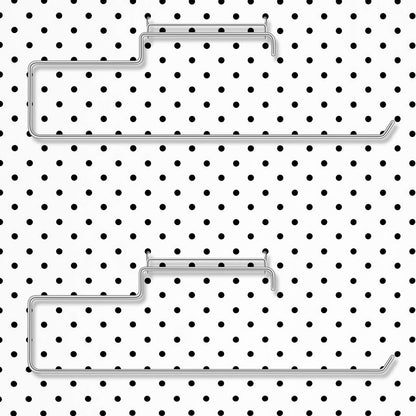 Blulu 4 Packs Pegboard Paper Towel Holder Stainless Steel Pegboard Hooks Organization Accessory for Workshop, Garage, Kitchen, Laundry Room, Bathroom(Silver)
