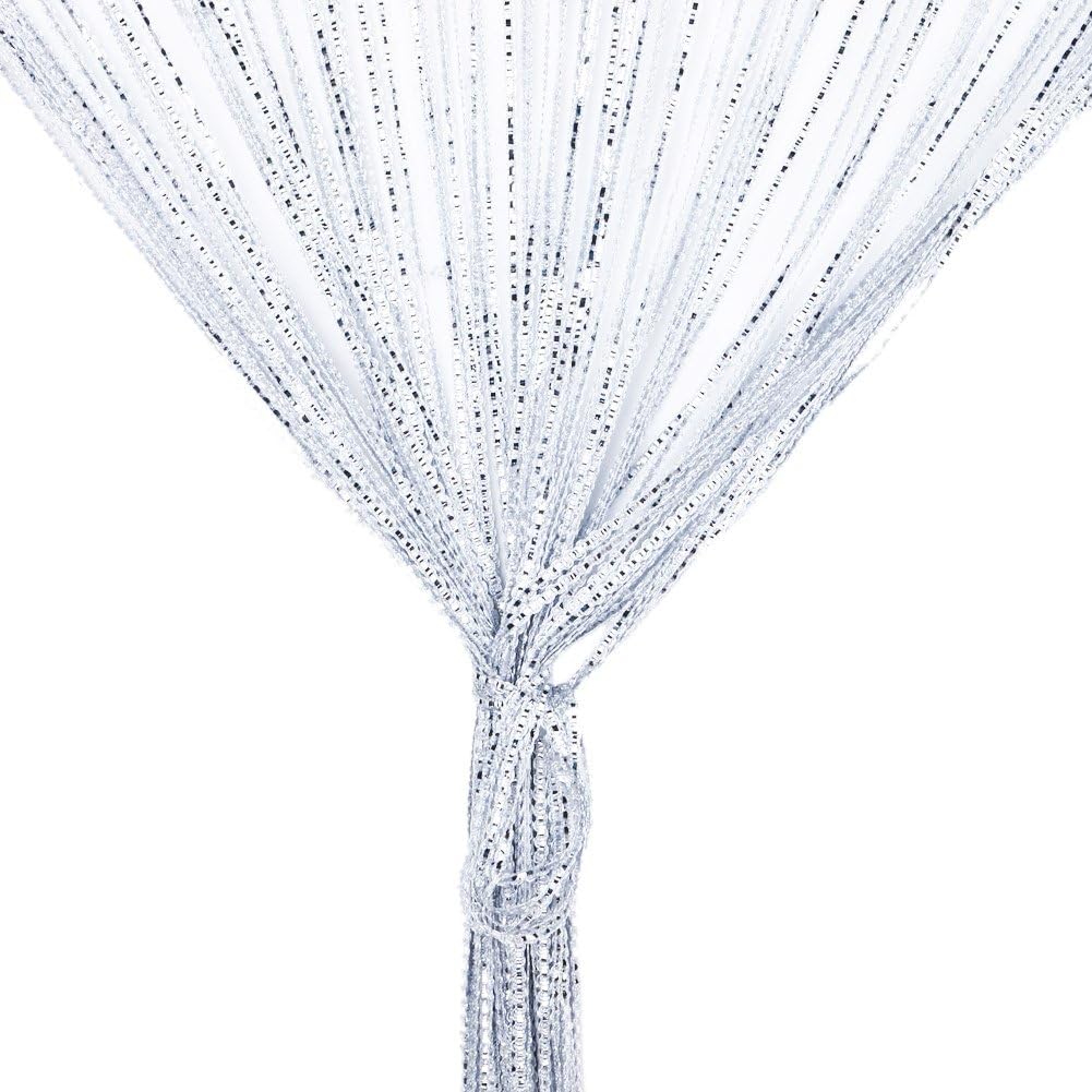 Door String Curtain, Wall Panel Fringe Window Room Divider Blind, Decorative Tassel Screen for Home, Wedding