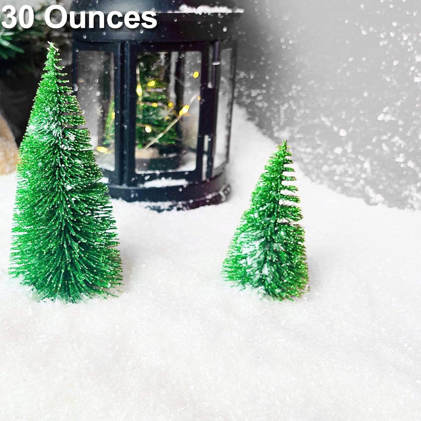 TURNMEON 30 Ounces Fake Snow Powder | Sparkling Artificial Snow for Christmas Decor & Crafts
