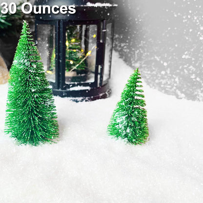 TURNMEON 30 Ounces Fake Snow Powder | Sparkling Artificial Snow for Christmas Decor & Crafts