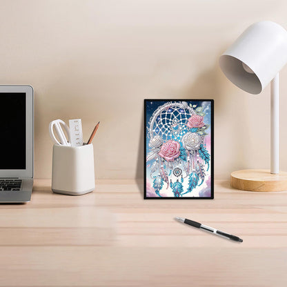 JZHYOAN Flower A5 Blank Diamond Art Composition Journaling Notebooks DIY Diamond Painting Notebook for Adults Gem Art Notepad Sketchbook Diary Mosaic Kits for Beginners Craft Lovers Gift Table Decor