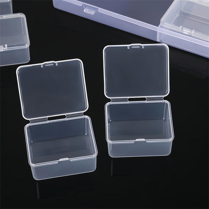 LJY Large 48 Grid Bead Storage Box -3-Pack Transparent Storage Box,Suitable for Jewelry, Earrings,Rings,Diamonds,Hardware,Fishing Gear Portable Mesh Plastic Box with Safety Buckle
