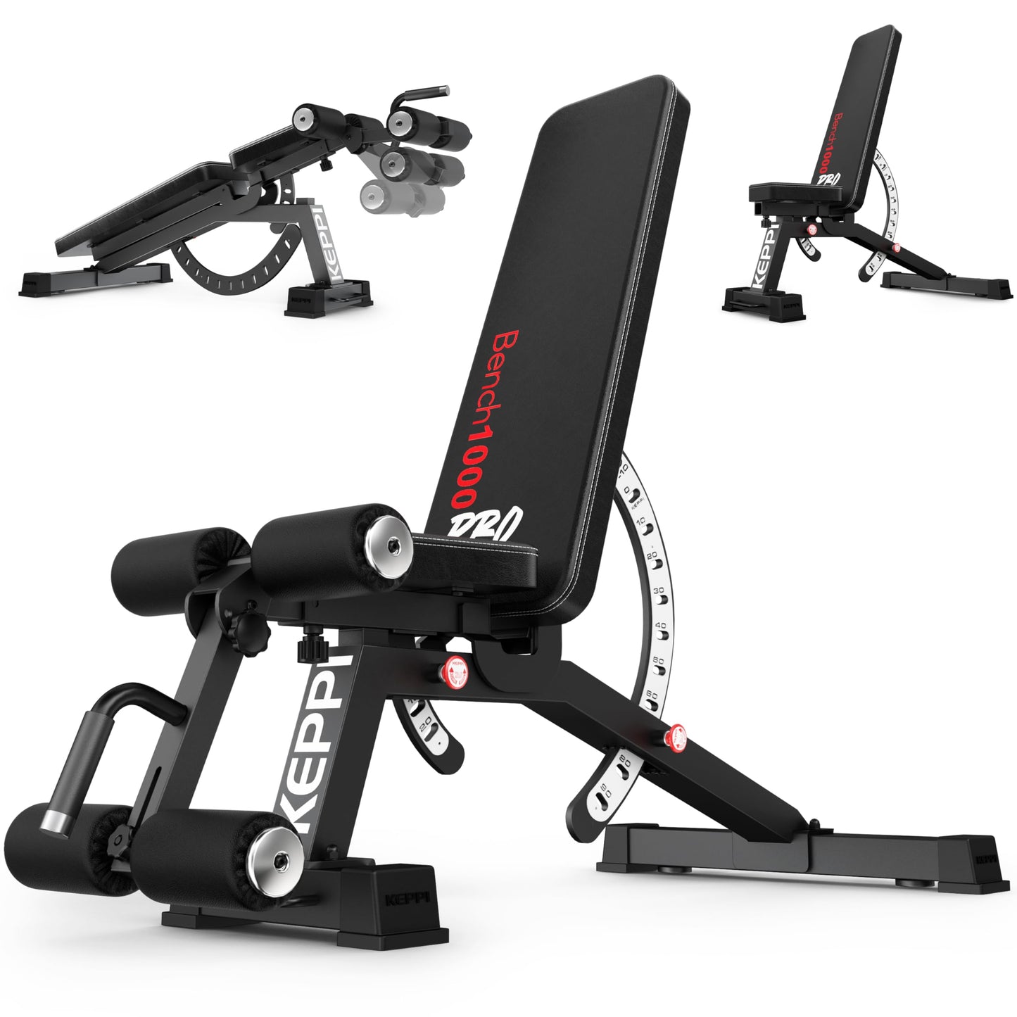 Adjustable Weight Bench, Commercial Grade 1200LB Workout Bench Press Set for Home Gym Strength Training Exercise, Incline Bench with 12+3 Adjustable Backrest&Seat Positions for Full Body Fitness
