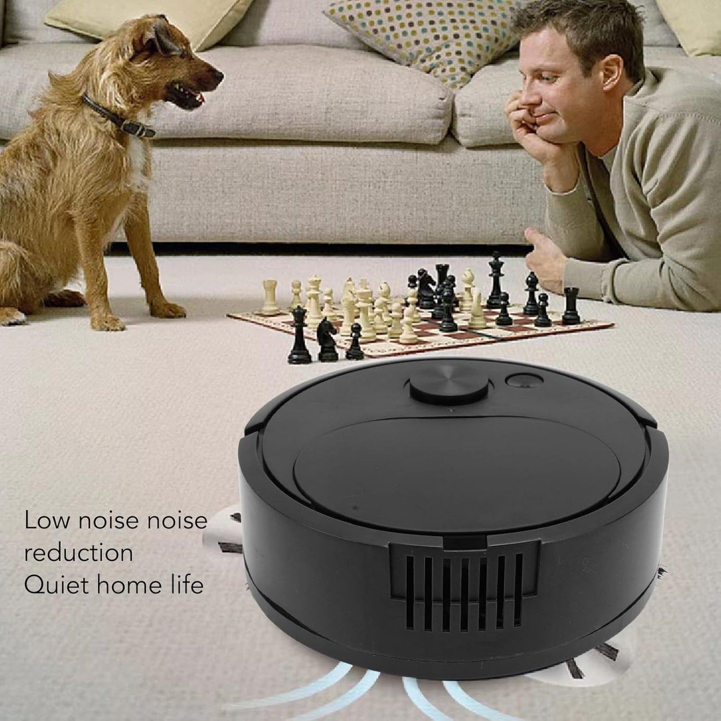 Luqeeg Robot Vacuum Cleaner, USB Charging Smart Sweeping Robot, Strong Suction Sweeper Vacuum for Wooden Flooring, Low