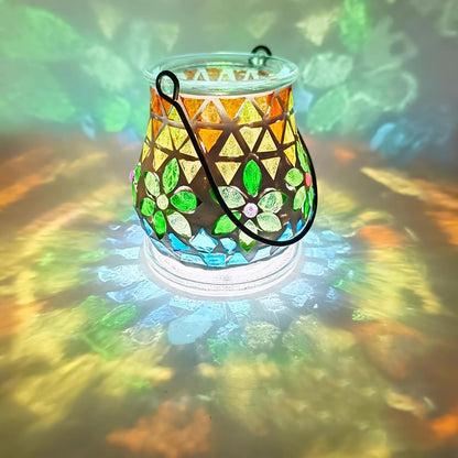 HJRTIUOH 100g Petal Mosaic Tiles, High Transparency Stained Glass Mosaic Tiles, DIY Handmade Lampshade Artwork and Stained Glass Projects, Approx. 360 Pieces,Reddish