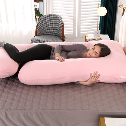 Victostar U-Shaped Pregnancy Pillow - 57 Inches Full Body Support for Back, Hips, Legs & Belly