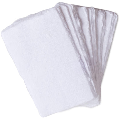 Wanderings Handmade Deckle Edge Tent Cards – Folded to 2" x 3.5" – 150 GSM - 25-Pack – Textured Cotton Paper – Blank Names, Table Settings, Gift Tags, Love Notes