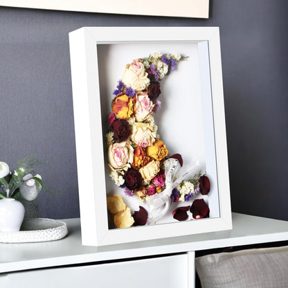 Picrit Shadow Box Frame 11x14, Display Case Box with High Definition Real Glass and Black Back for Memorabilia, Baby Items, Wedding Memories, Crafts, Tickets and Photos, White