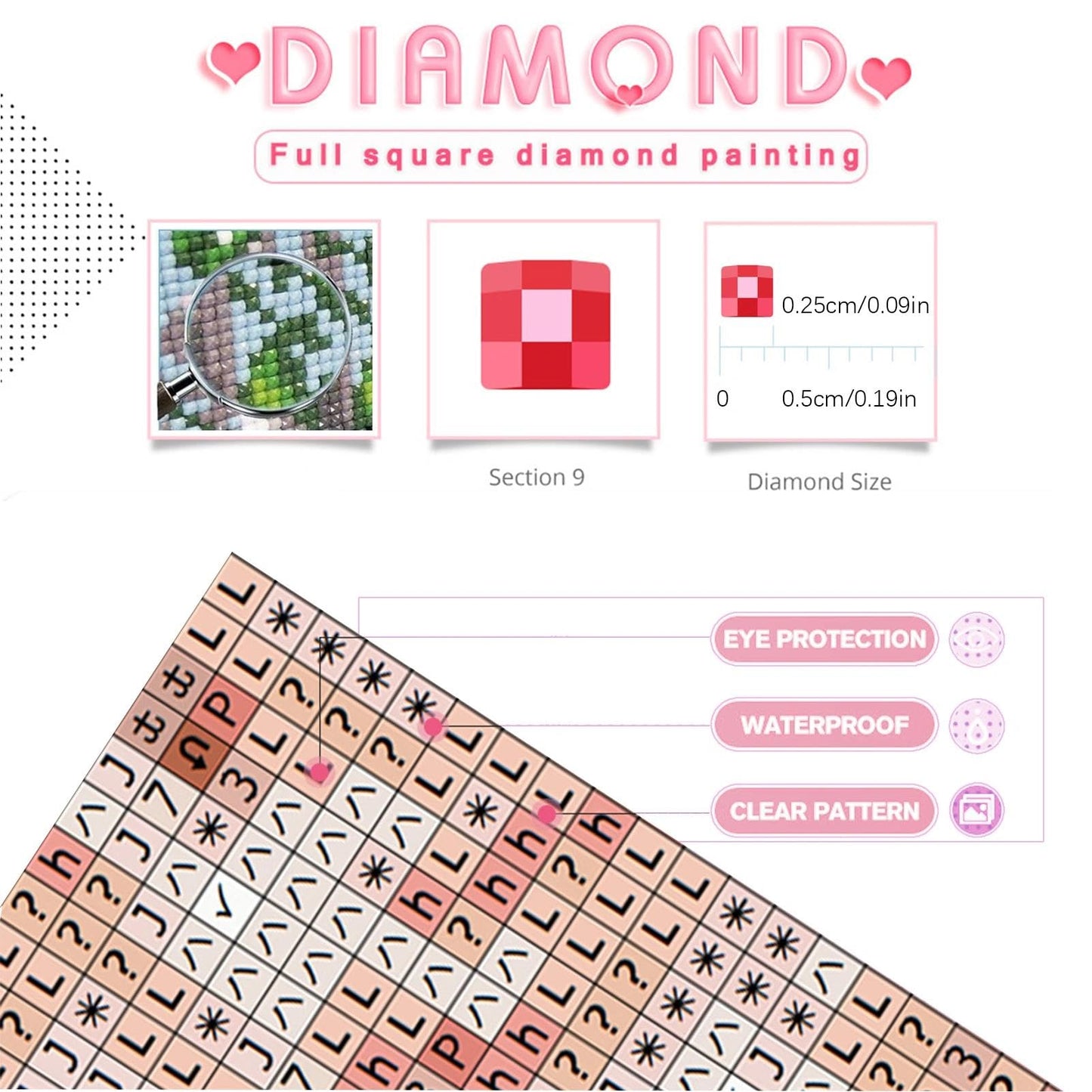 JATOK Large Square Diamond Art Kits for Adults, Full Drill Landscape 5D Diamond Painting Kits for Beginners, DIY Gem Art Picture for Gift Home Wall Decor, 40x70cm/15.7x27.5inch