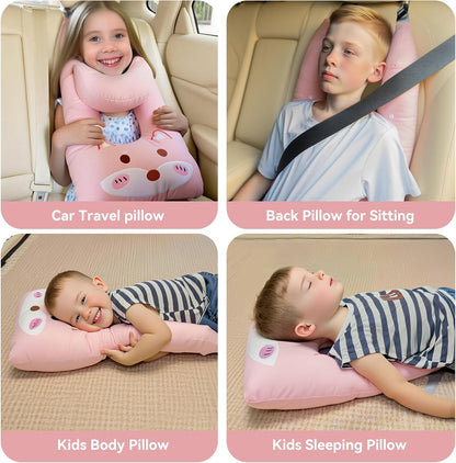 Longhuo Travel Pillow,Car Pillow Kids Car Seat Pillow U Shaped Pillow for Travel Skin-Friendly Material The Sleeping