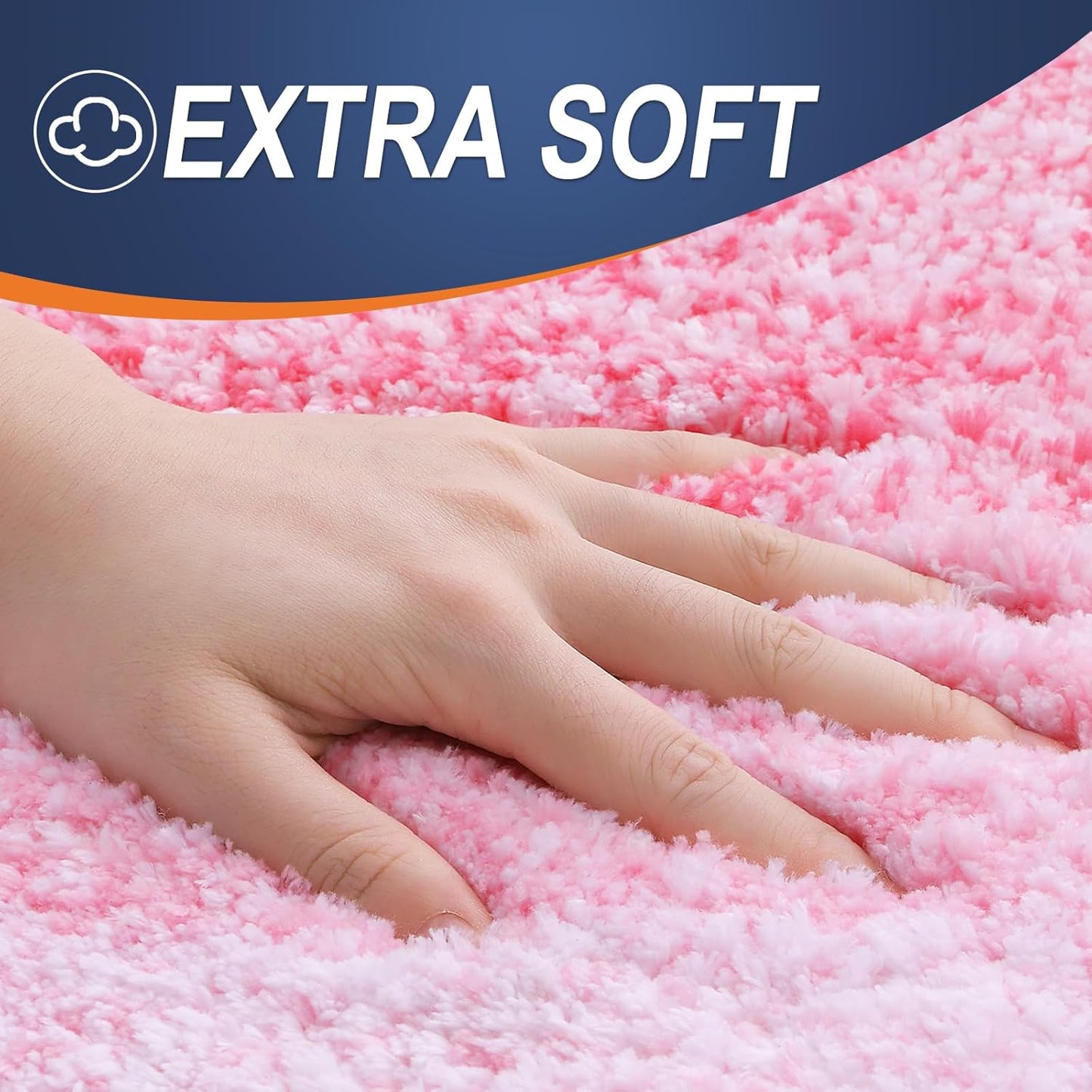OLANLY Bathroom Rug Mat 24x16, Extra Soft Microfiber Bath Rugs, Non-Slip Plush Shaggy Carpet