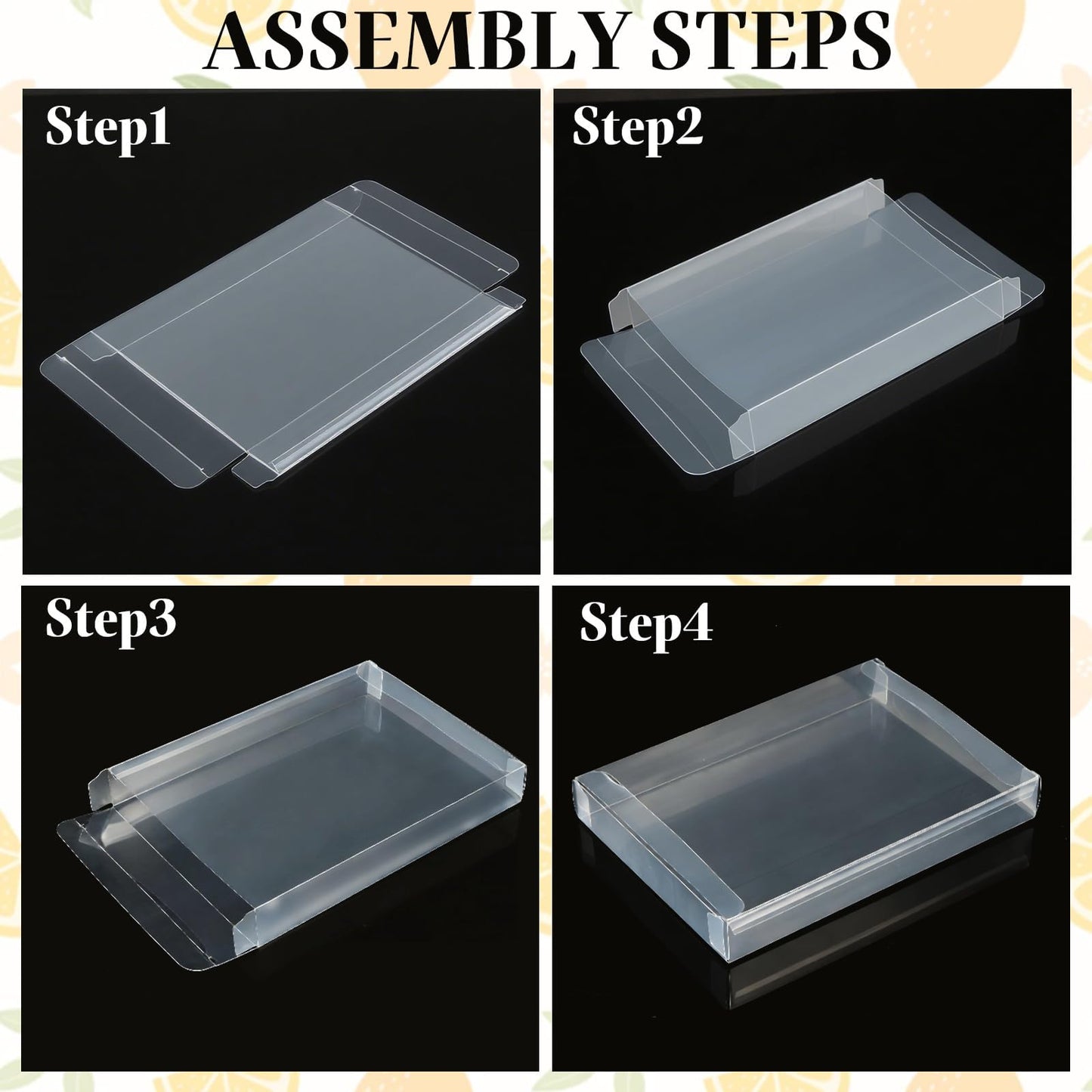 WOPPLXY 70 Pcs Clear Favor Boxes, 7.3 x 5.3 x 2 Inch Clear Gift Boxes, Rectangle PVC Transparent Gift Box for Packaging Dessert, Candy, Wedding, Halloween, Christmas, Valentine's Gift