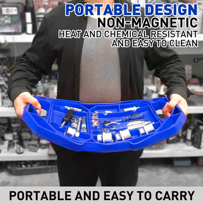 Aocoom 3pcs Large Non-Slip Flexible Silicone Tool Tray, Mechanic Tool Mat, Tool Organizer, Tool Storage, Tool Holder, Grip Mats, No Magnets, Christmas Day Gift for Men, Father’s Day Gift