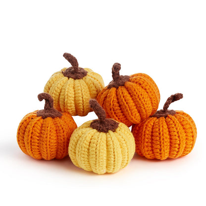 Sahoottie Mini Knit Pumpkins Set of 5, Fall Pumpkins Decor, Autumn Bowl Fillers Fall Farmhouse Tier Tray Decor, Warm Gift for Friend, Thanksgiving Decoration(Mini Autumn Set)