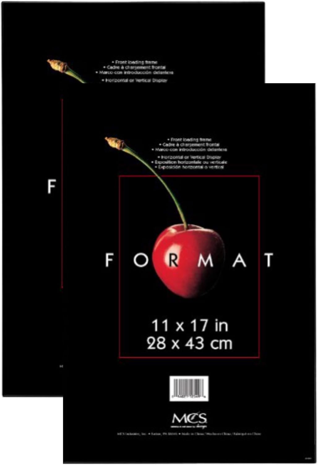 MCS Plastic Format Frame for 11" x 17" Photograph, Black Color
