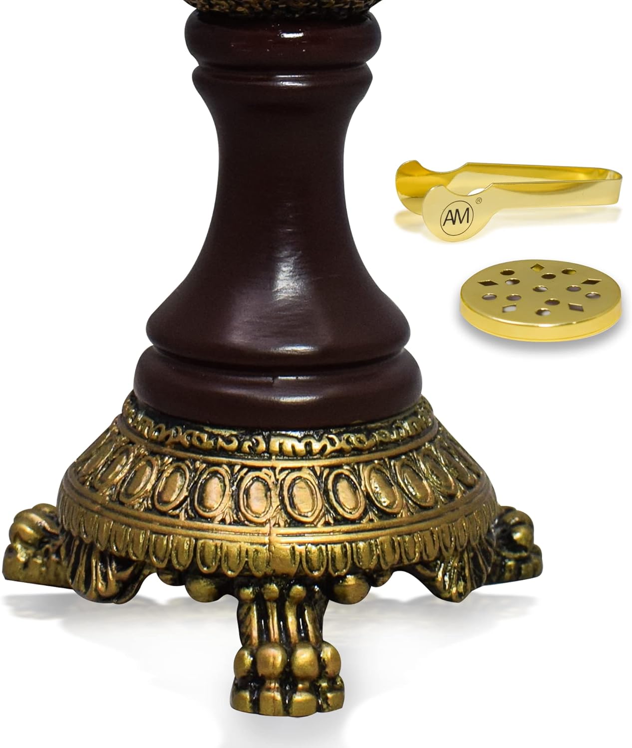 AM Lux Globe Incense Burner, Bakhoor Cone Holders for Office & Spiritual D cor (Bronze)