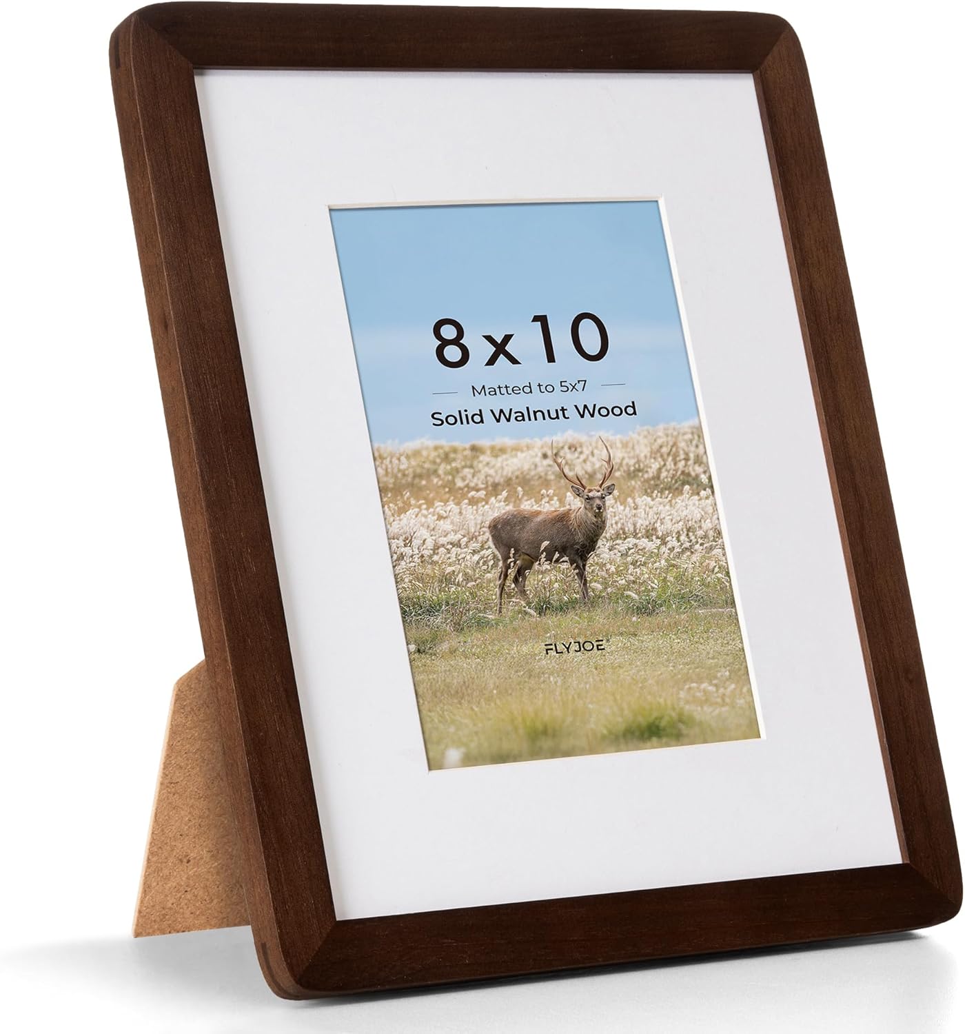 8x10 8 10 8''x10'' 5x7, 8 10 FLYJOE Picture Frame - Solid Walnut Wood x Photo Frame, Frame With Mat For Tabletop
