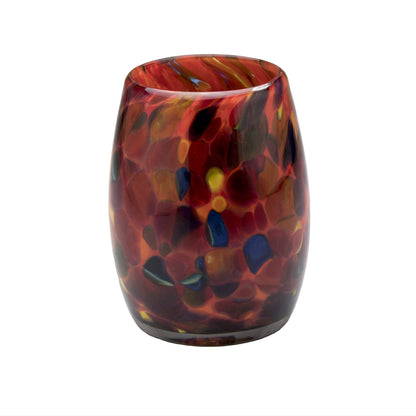 Totally Blown Glassworks Votive Candle Holder, Tea-Light, Handmade Blown Glass, Accent Vase, Centerpiece, Home Decor, Artist Dehanna Jones, Seattle, WA. (Red MM Ladybug)