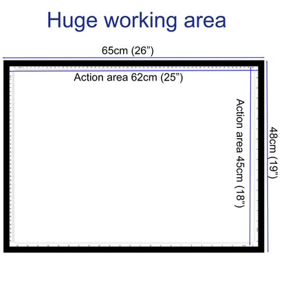 A2 Light Pad - 26"x19", 10000+ LUX Super Bright 10 Levels/Stepless Dimming 3 Colors Art Light Board Extra Large with UL Adapter for Diamond Painting, Tracing, Drawing, Sketching - Aluminum Frame