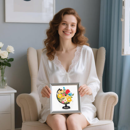 LX LERMX Embroidery Kits for Beginners, Adult Starter Cross Stitch Kit Needlepoint Complete DIY Kit with Unique Patterns, Hoop, Colorful Threads, Tools, Step by Step Instructions & Video Tutorial