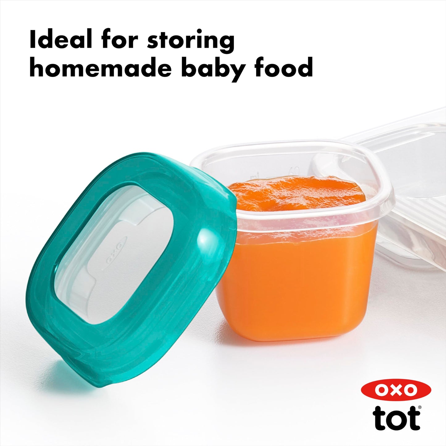 OXO Tot Baby Blocks Freezer Storage Containers 2 Oz - Teal