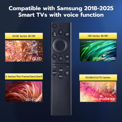 for Samsung TV Remote Replacement for Smart TV with Voice Control - Compatible with Samsung TV 2015-2024 Models - Voice Command (Replacement for OEM)