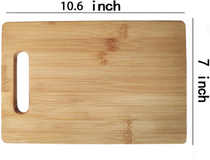 Laser Engraved Cutting Board, Master of the Grill Gift for Dad, Personalized Bamboo Cutting Board (10.6 x 7)