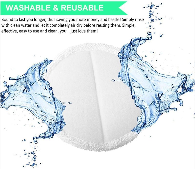 Replacement Mop Pads Compatible with Bis-Sell Spinwave 2124 2039A 2307 23157 20391 20399 - Hard Floor Mop Pads Kit (Included 4 Soft Pads+4 Scrubby Pads)