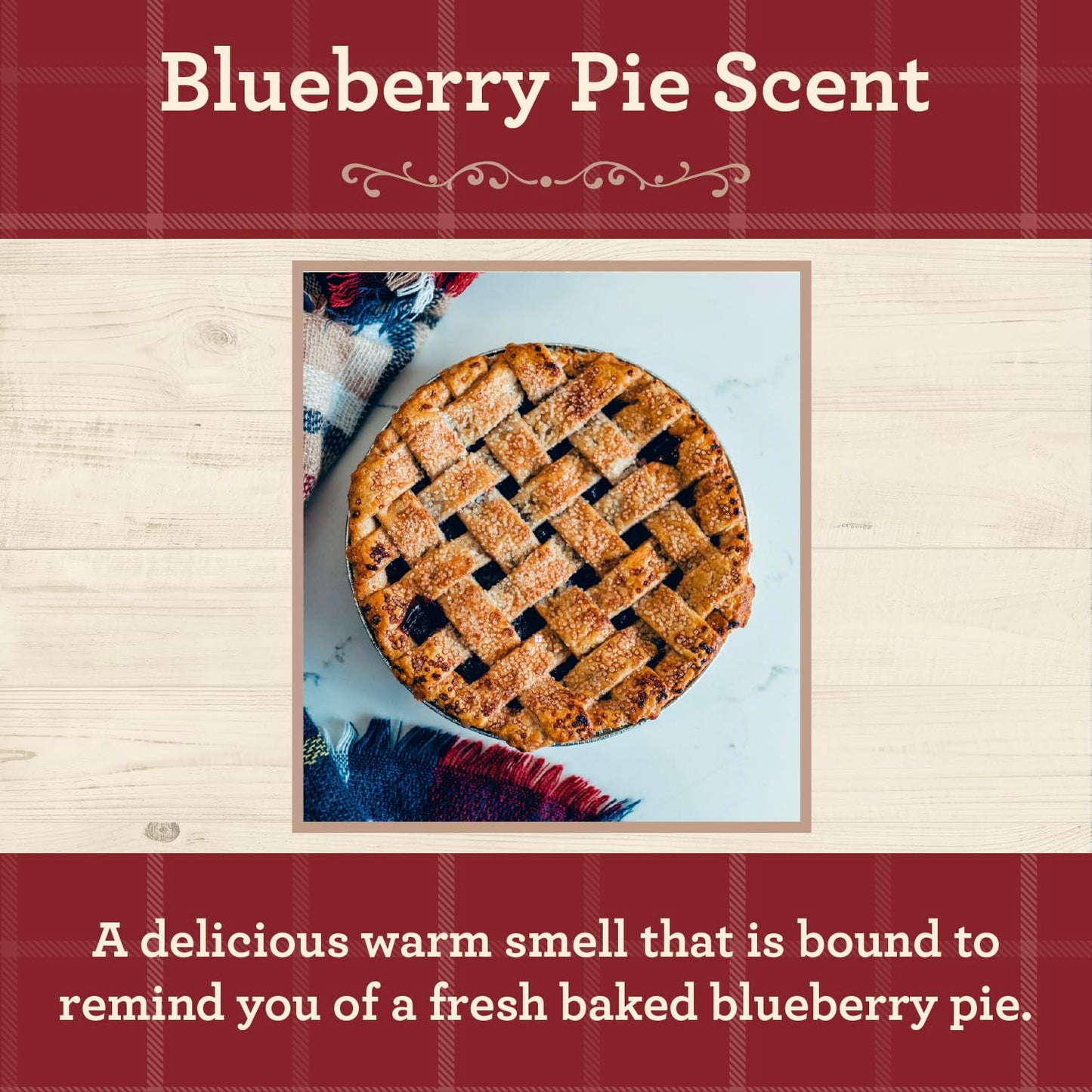 Our Own Candle Company, Blueberry Pie Scented Mason Jar Candle, 100 Hour Burn Time, 13 Ounces