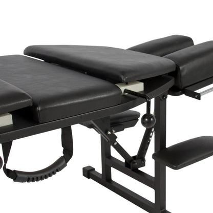 Helsevesen Arena 120 Portable Stationary Chiropractic Table, Thoracic & Pelvic Drops, Foldable Treatment Table with Adjustable Headrest, Height Not Adjustment