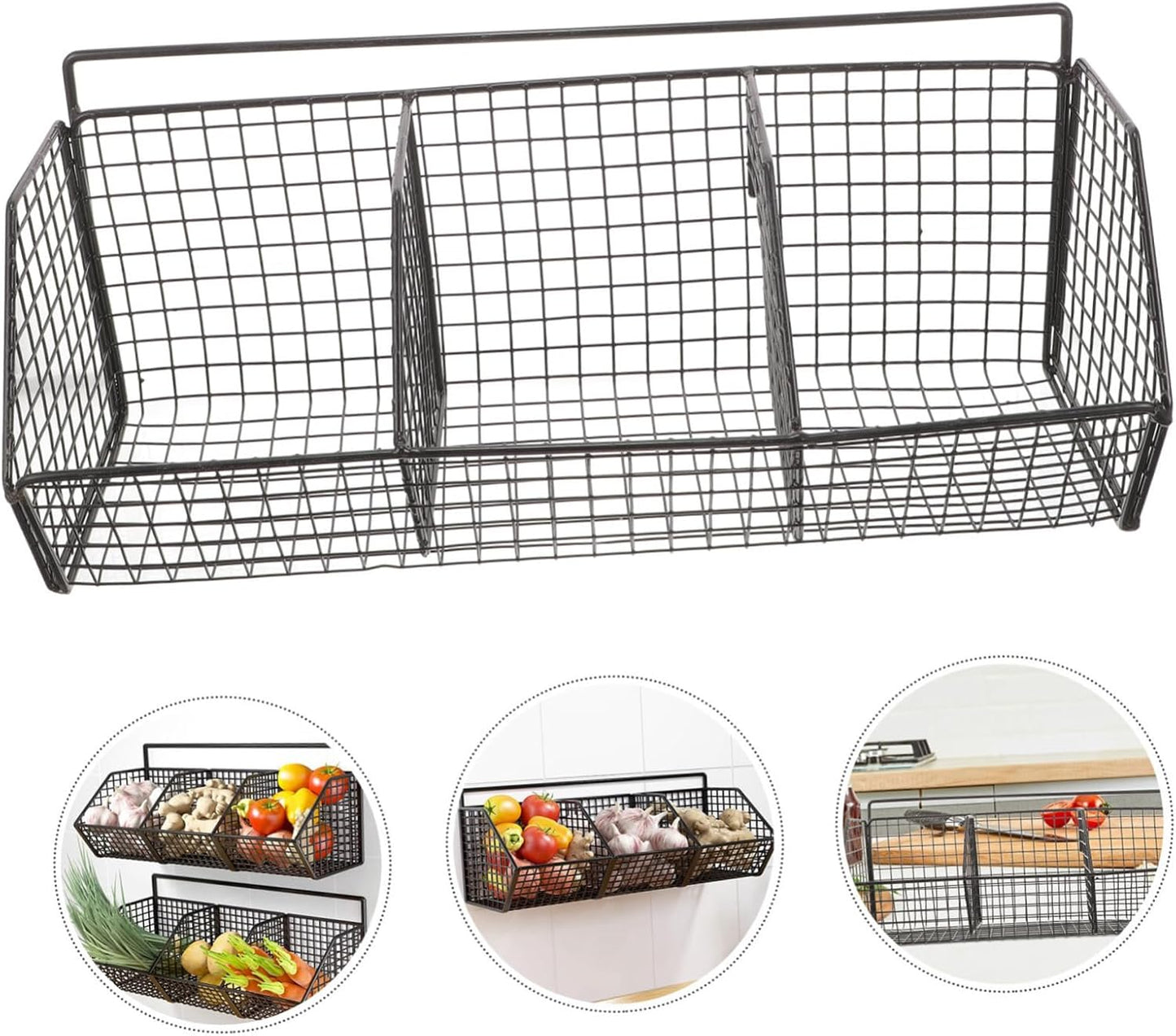 Storage Box Drain Basket Wall Shelf, Single Layer Seasoning Box Organizer for Household and Kitchen