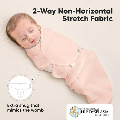 Skiennix Organic Baby Swaddle Sleep Sacks - Soft & Snug for Newborns 3-6 Months | 3-Pack (Angelic, L)