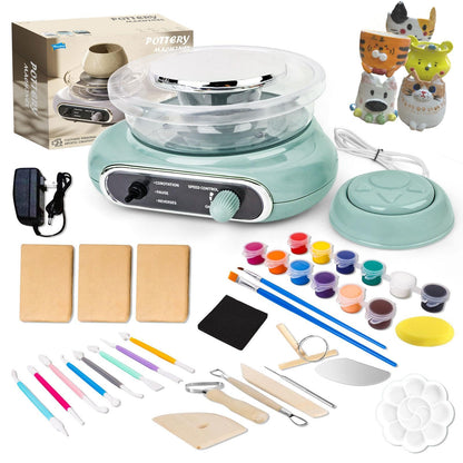 Pottery Wheel,mini Pottery Wheel for Kids,Kids Pottery Wheel kit,Ages 4-8 Crafts Kits for Kids Ages 8-12,Sculpting Clay Tools & Arts Supplies Arts