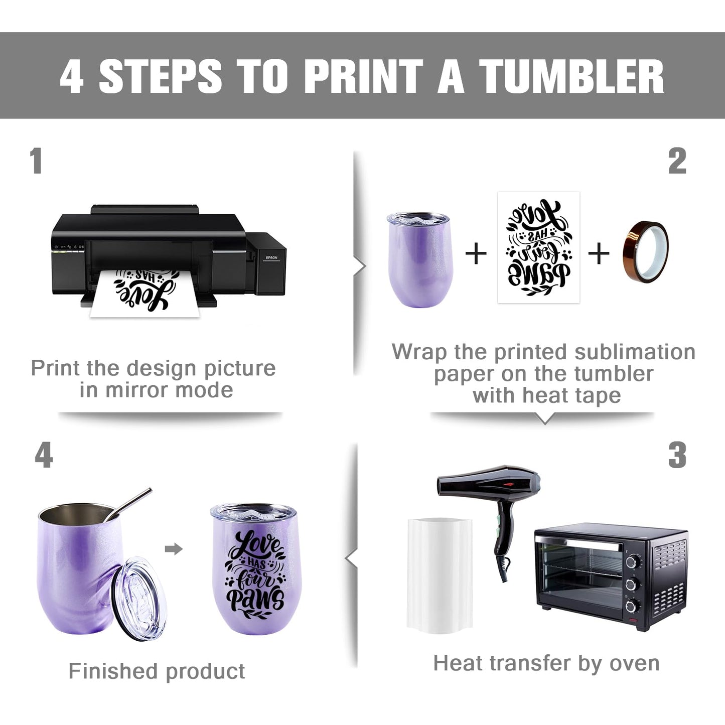 BetterSub 8 Pack 12oz Glitter Purple Wine Tumblers - Double Wall Insulated Sublimation Blanks, Stainless Steel Cups With Lid, Glitte,Metal Straw, Brush, Display Box (Glitter Purple)