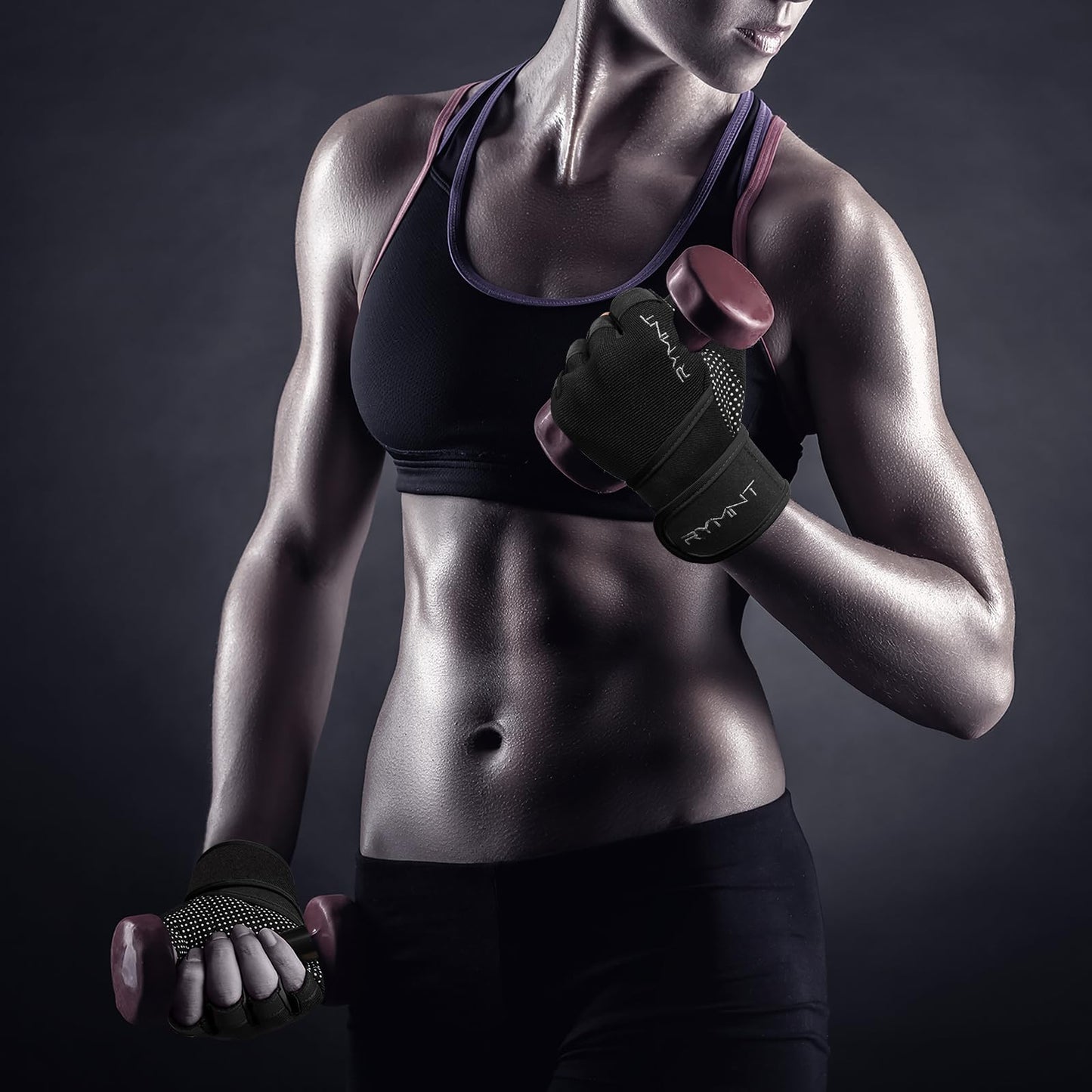 Workout Gloves with Wrist Wrap Support, Weight Lifting Gloves with Full Palm Protection & Extra Grip for Men Women Gym Exercise, Fitness, Weightlifting, Pull ups