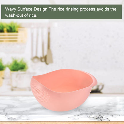 uxcell 2pcs Rice Washing Filter Strainer Basket, Pink, for Home Kitchen Cleaning Tools