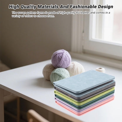 Cowenhey Pattern Holder, Knitting Chart Holder, Accessories Knitting Pattern Holder Foldable Knitting Chart Keeper with Ruler for for Fixed Crochet Pattern on Knitting Pattern Holder (Purple)