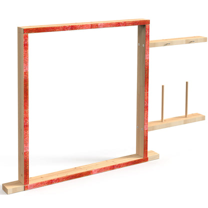 Jangker Tufting Frame for Rug Making - Large 27.5'' Rug Making Kit with Carpet Tack Strip