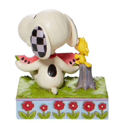 Enesco Peanuts by Jim Shore JSPEA Snoopy Watermelon Figurine, 4.625 Inch