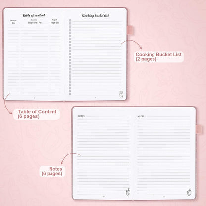 JUBTIC Blank Recipe Book to Write in Your Own Recipes, Personal Cook Book with 2 Colorful Stickers, Hardcover Notebook