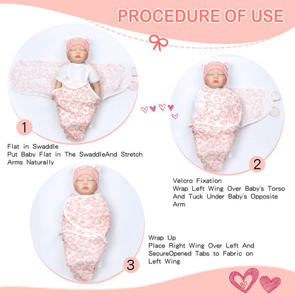 Reborn Baby Doll Clothes 17-22 Inch Reborn Doll Clothes Accessories for Baby Doll Clothing (Purple & Pink Blanket )