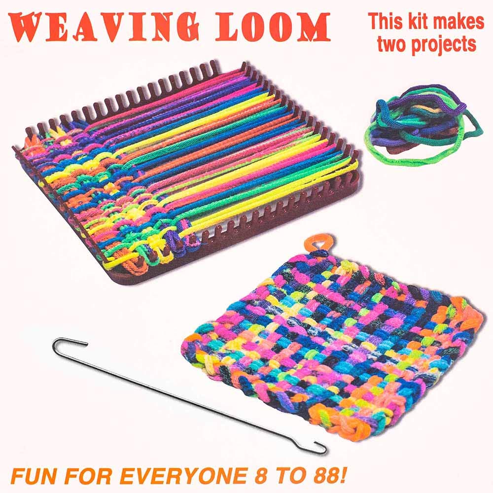 West Coast Paracord Retro Crafting Kit – Weaving Loom – Includes Materials to Make 2 Potholders – Family Fun