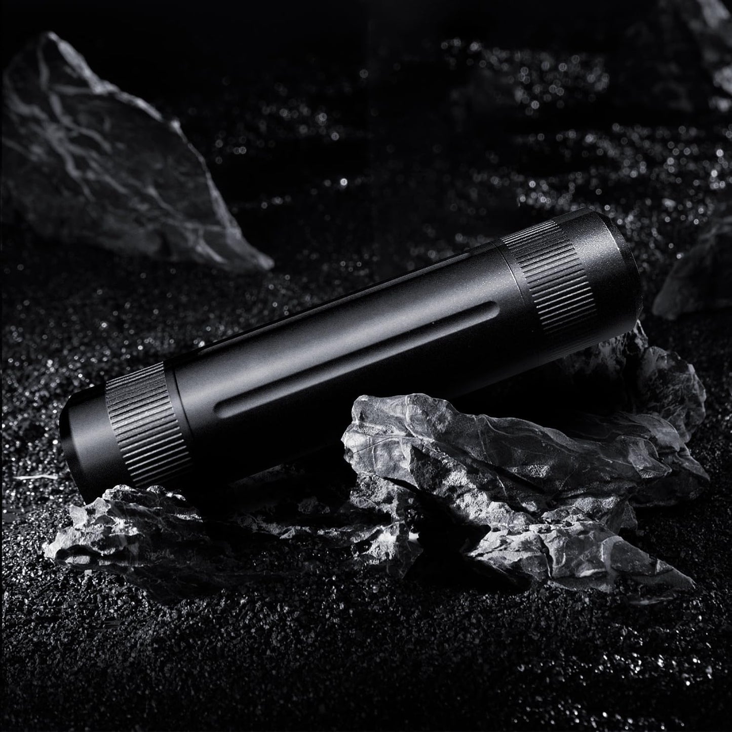 Airtight Smell Proof Container, Durable Black Stash Jar with Dual-Opening, Portable Sealed Metal Tube for Herbs and
