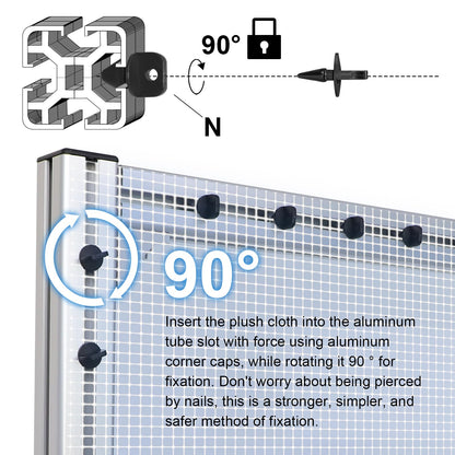 Kerty 70 Inches Extra Large Rug Tufting Frame, Aluminum Metal Tufting Frame Kit for Rug Making, A Safer Tufting Cloth Stand for Tufting Beginners and Lovers