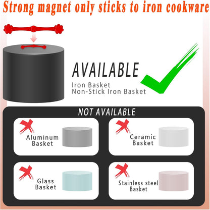 Skiennix 12-Piece Air Fryer Magnets - Silicone Buckle for Securely Holding Parchment Liners