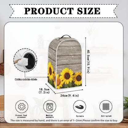 Wood Sunflower Blender Dust Cover, Fingerprint Protection for Stand Mixer or Coffee Machine, Stain Dust Resistant with