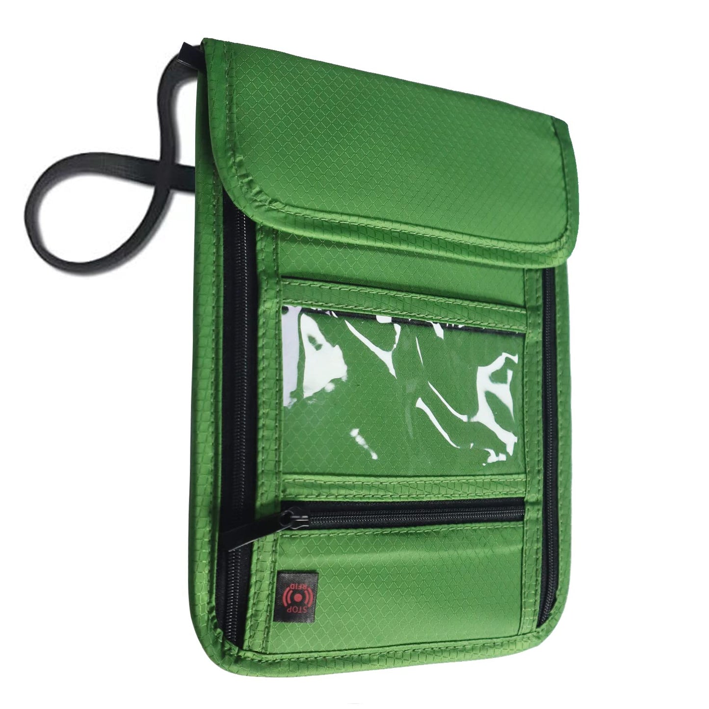 RFID Blocking Passport Holder Wallet with Neck Stash Pouch for Traveling Security Credit ID Card