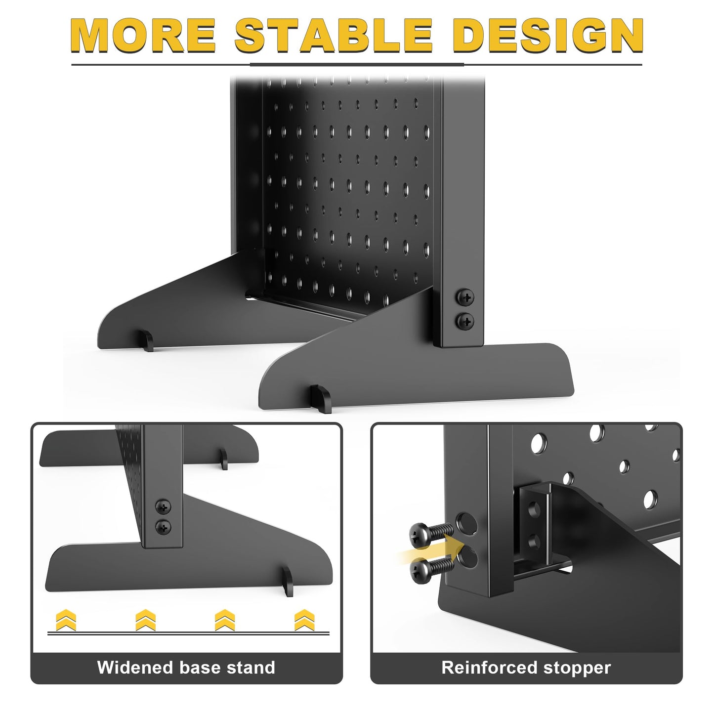 Ultrawall Pegboard Display Stand, Metal Tabletop Pegboard Display, Accessories Rack Organizer for Jewelry, Retail Stores, Craft Shows, 12"X16", 4pcs Black