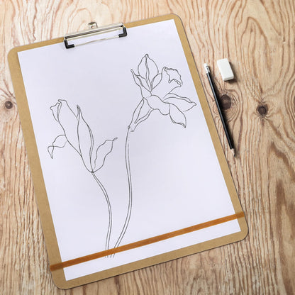 Frcctre 4 Pack 13x17 Inch Artist Sketch Boards with Handle, Portable Wooden Artist Drawing Boards Art Clipboards with Clip and Rubber Bands for Class or Studio Sketching, Drawing, Painting