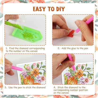 Cheerupp 4 Pcs Woodland Animal Diamond Art Kits for Kids, Cute Jungle Animal DIY Creative Diamond Art Sticker Craft by Number for Adults Beginner, Full Round Drill Gem Art for Home Wall Decor